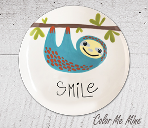 San Jose Sloth Smile Plate