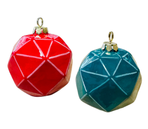 San Jose Jewel Toned Faceted Ornament