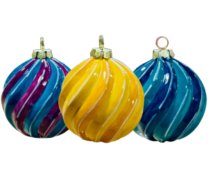 San Jose Jewel Toned Spiral Ornament