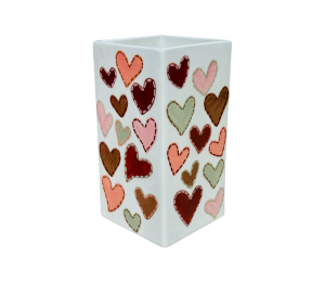 San Jose Quilted Heart Vase